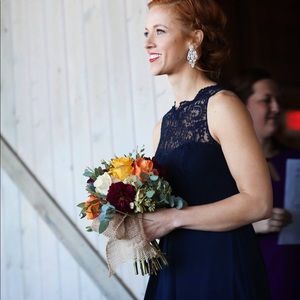 After Six navy blue formal dress